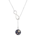 thumbnail image 1 of Delight Jewelry Silvertone Domed To the Moon Rocket Silver tone Elegant Infinity Lariat Necklace, 1 of 1
