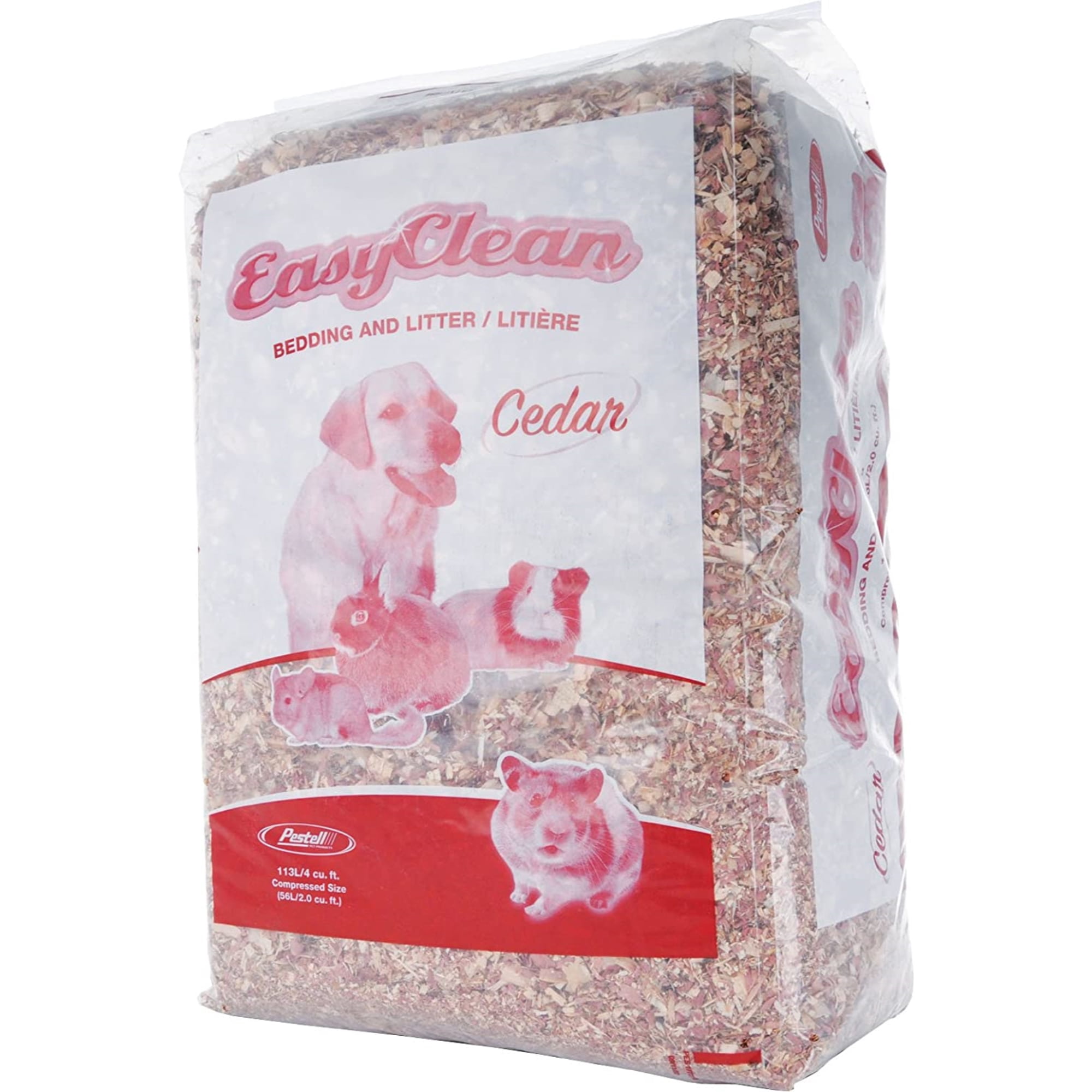 Pestell Easy Clean Cedar Pet Bedding, 113 Liters - Natural, Highly Absorbent Bedding, With Fresh Cedar Aroma - For Small Animals
