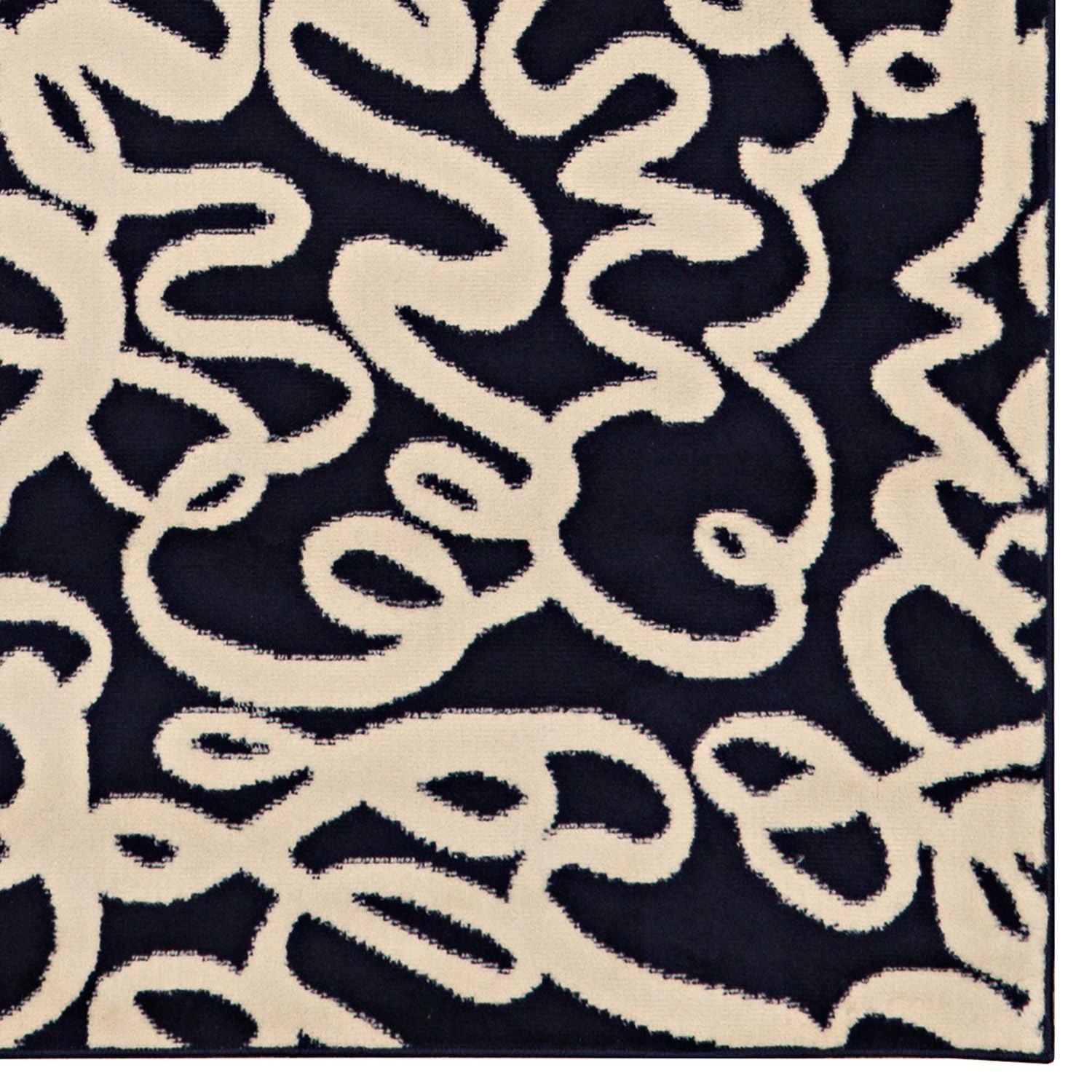 Capri Sasha Blue & Bone 4' 3" x 7' 3" Area Rug