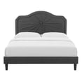 thumbnail image 6 of Modway Sienna Performance Velvet King Platform Bed in Charcoal, 6 of 10