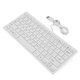 thumbnail image 1 of Mini clavier filaire USB ultra-fin 78 touches pour ordinateur de bureau, ordinateur portable et PC (blanc), 1 of 4