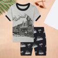 thumbnail image 2 of Boy Baby Clothes Toddler Kids Shorts Clothing Set Spring Summer Cotton Airplane Printed Short-sleeved Sports 12 18 24 Month 3T 4T 5T T-Shirt Pocket Short Pants Two Pieces, 2 of 9