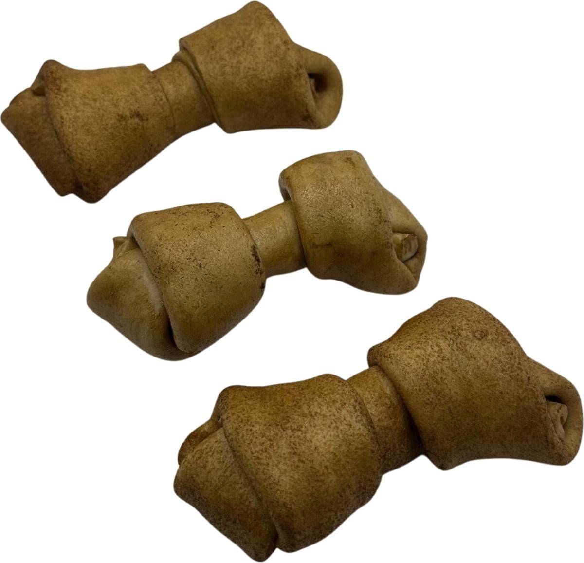 Knotted 4 to 5-in Peanut Butter Flavor Rawhide Bone Dog Treats, 20 CT