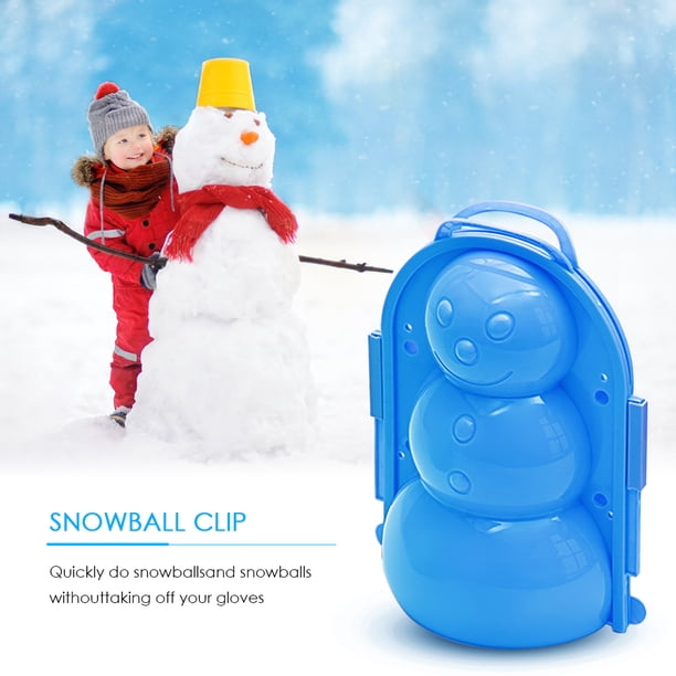 Mini muñeco de nieve grueso modelo de juguete Clip de bola Ehuebsd de nieve de plástico de invierno pinza para Hacer bolas de nieve pala de nieve divertida de Color a