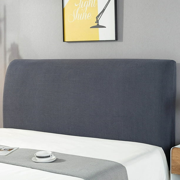 Funda elástica para cabecera de cama, funda para cabecera de jacquard cuadrada pequeña, funda para cabecera de cama a prueba de polvo para dormitorio, cabecera de cama a prueba de suciedad