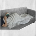 thumbnail image 5 of Floral Soft Flannel Fleece Throw Blanket, Delicate Romantic Roses Vertically Illustrated in Pastel Greyscale Tone, Cozy Plush for Indoor and Outdoor Use, 50" x 70", Pale Grey and White, by Ambesonne, 5 of 5