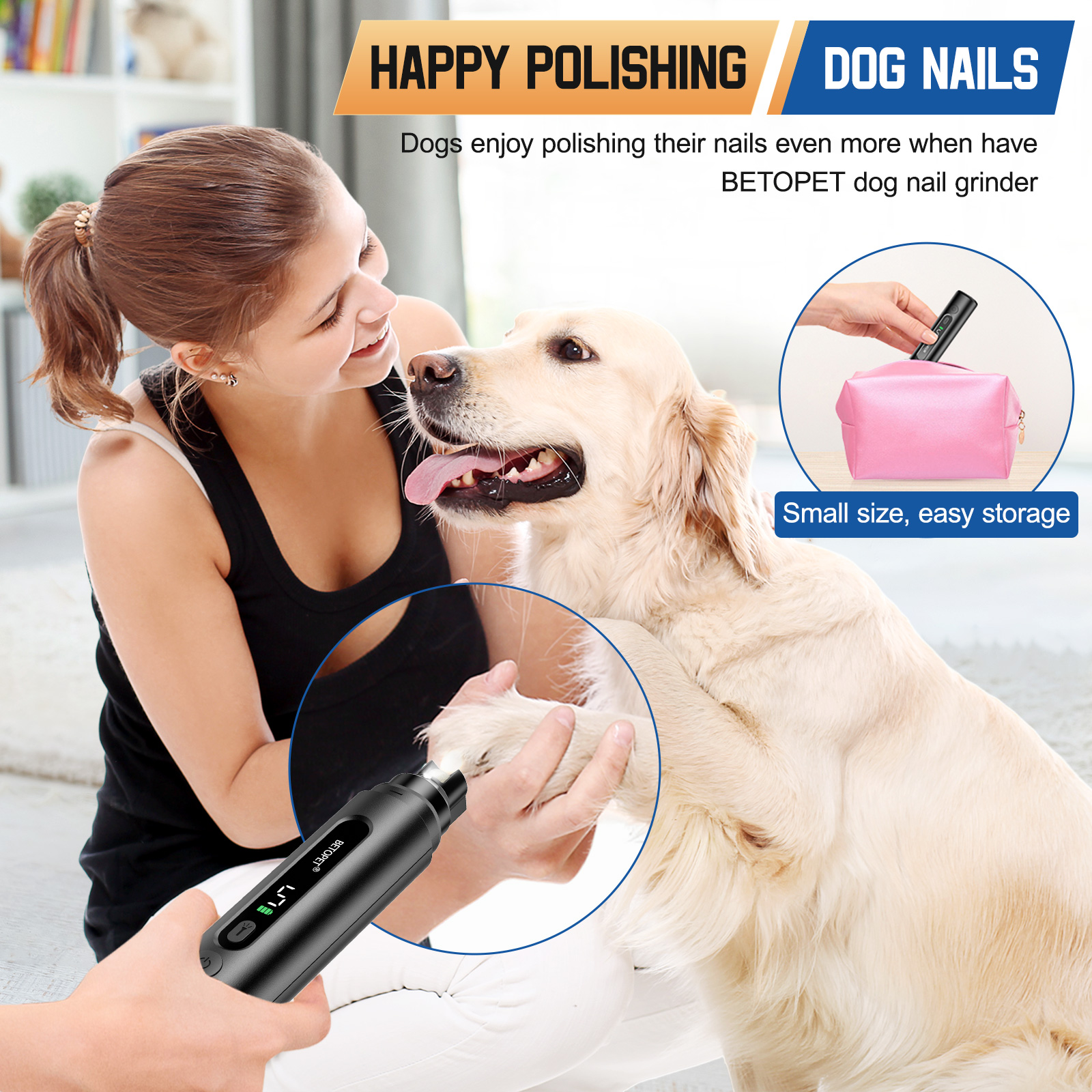LAKWAR Dog Nail Grinder LED Light 5-Speed photo 5