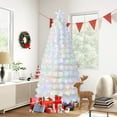 thumbnail image 3 of Infans 7 FT Pre-Lit Christmas Tree Fiber Optic Snow-Flocked w/ 270 Lights & Branch Tips, 3 of 7