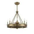 thumbnail image 5 of Warm Brass Eight Light Fan D'lier from the Lyon Collection, 5 of 6