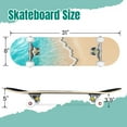 thumbnail image 2 of 31'' Complete Skateboard 7 Layer Canadian Maple Double Kick Deck Skateboards soft wave sandy beach water surface royalty Skate Board for Beginner Adult Gifts, 2 of 5