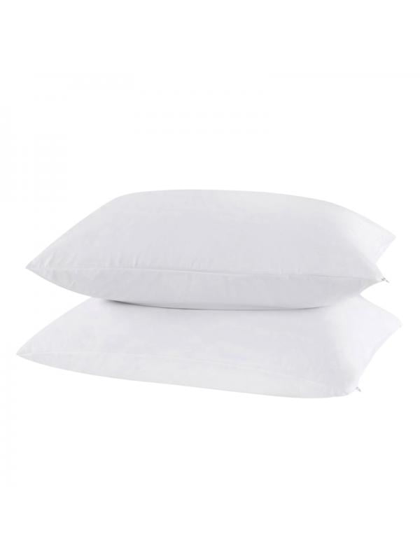 2pcs 20"×26" White UltraSoft Polyester Pillowcase Solid Colors