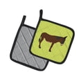 thumbnail image 2 of Caroline's Treasures Zamorano-Leones Donkey Green Pair of Pot Holders, 2 of 3