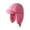 80#Pink, variant on Puffy Trapper Hat with Earflap Down Beanie Hats for Men Women Lightweight Warm Riding Hat Puffer Balaclava Caps