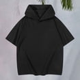 thumbnail image 3 of YunPes Boys Short Sleeve Hoodie,Youth Athletic Workout Pullover,Kids Sports Soccer Baseball Lightweight Hooded T-Shirt for Teen Girl, 3 of 8