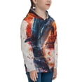 thumbnail image 3 of Sikiie Sunset Ocean Watercolor Dolphin Youth Hoodie Sweatshirt Pullover Hooded Classic Casual Essentials Hoodiefor Boys Girls Kids -X-Large, 3 of 6