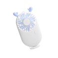 thumbnail image 1 of facefd Mini Fan USB Rechargable Cooling Fan Handheld Portable Low Noize White-Deer, 1 of 9