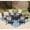 54" x 54" Patio Table, variant on SUMMIT LIVING 5-Piece Outdoor Patio Dining Set, Wood-Grain Square Patio Table and High-Back Textilene Chairs(350 lbs Capacity), Patio Dining Furniture for 4, Teak and Brown-Gray
