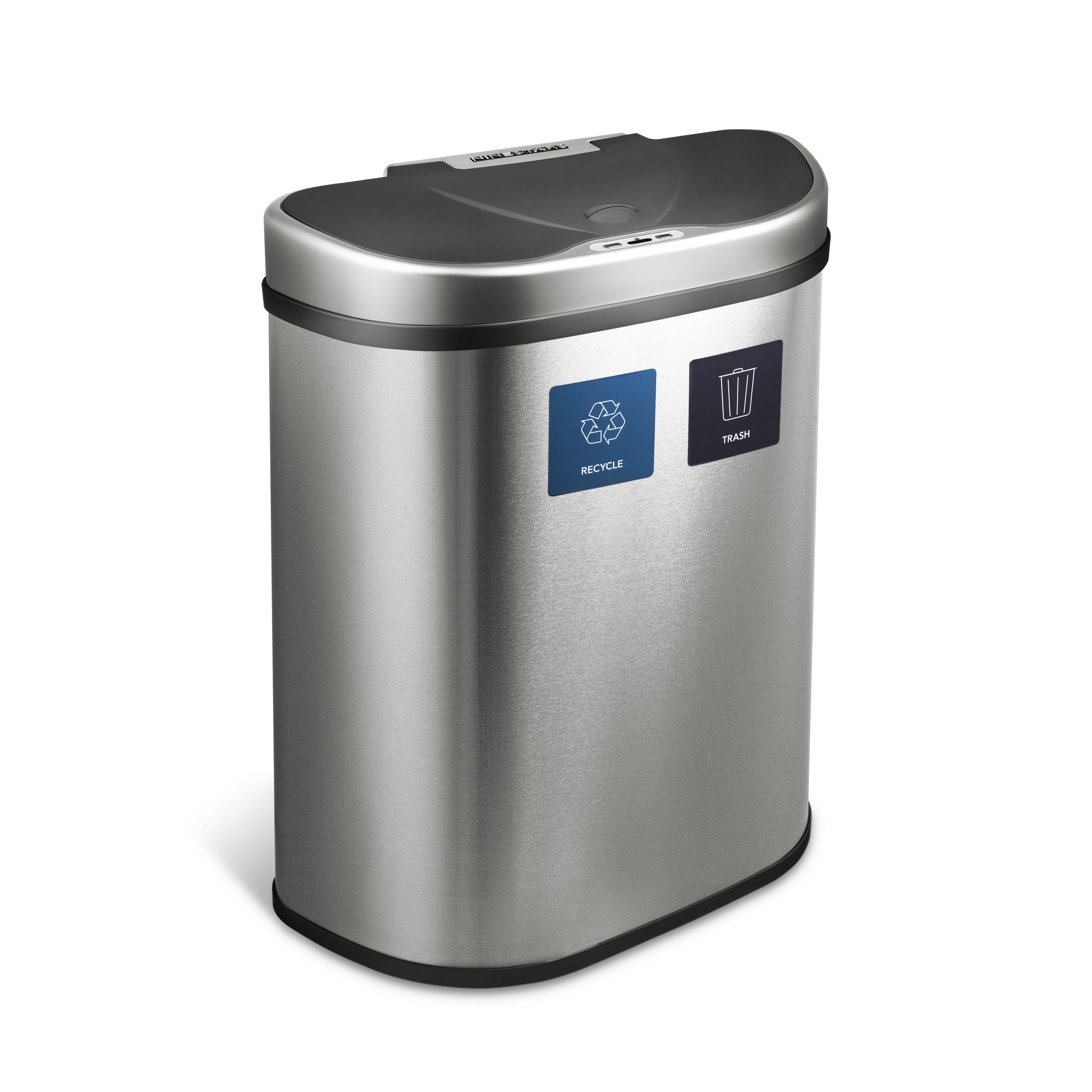 Motion Sensor Recycling Bin Trash Can Container Auto Dual Compartment 18.5 gal. 