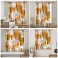 thumbnail image 5 of Orange Grey Semi Sheer Curtains Drapes for Living Room, Bedroom, French Doors Window 72 Inches Long, Vintage Minimalist Abstract Gradient Art Rod Pocket Chiffon Curtain Drapery Voile Draperies Panel, 5 of 8