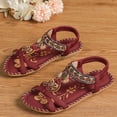 thumbnail image 2 of Zynoxe Womens Sandals Breathable Open Toe Vacation Beach Sandals Comfortable Elastic Strap Shoes for Women Summer Fashion Bohemian Flats Shoes Wedding Footwear 9.5, 2 of 6