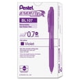 thumbnail image 5 of Pentel EnerGel-X Retractable Gel Pens Medium Pen Point - 0.7 mm Pen Point Size - Refillable - Retractable - Violet Gel-based Ink - Violet Barrel - Metal Tip - 12 / Dozen, 5 of 7