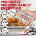 thumbnail image 2 of Garlic Press Alpha Grillers de acero inoxidable con pelador de silicona, 2 of 6