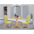 thumbnail image 2 of East West Furniture Dublin 3-piece Wood Dining Set in Oak/Limelight, 2 of 6