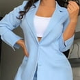 thumbnail image 6 of qolati Women's 2 Piece Blazer Sets Open Front Blazer Jackets High Waisted Wide Leg Work Pants Suit Set Business Dressy Casual Outfits, 6 of 6