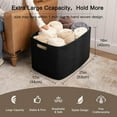 thumbnail image 3 of 118L XXXLarge Cotton Rope Storage Basket, Oversized Blanket Basket, Used for Organizing Dirty Clothes in Living Room, Bedroom, Nursery, Dog Toy Storage Bins, 25" x 17" x 16",Black, 3 of 13