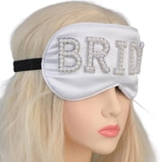 Bridal BRIDE Eyeshade for Wedding Party Blindfold for Wedding Jeweled Pearls Studded Wedding Eyeshade