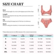 thumbnail image 2 of Kdxio Red Pretty Flowers Print Women's 2 Piece High Waisted Wrap Spaghetti Strap Summer Swimsuit Bikini Set-Medium, 2 of 5