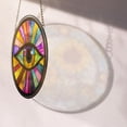 thumbnail image 4 of Pop Art Vibrant Evil Eye Ornament Sun Catcher Mountain Window Hanging, Suncatchers Lavender Wall Decor, for Women/Friends/Lover, 2025, 2025, Festive Home Accent, Memorable, 4 of 6
