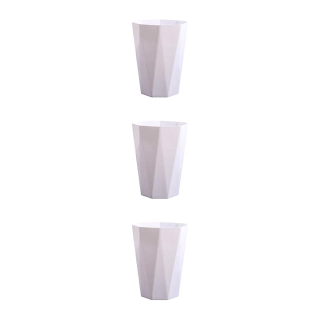 Justharion Wide Applicaiton Trash Can For Household - 6L Capacity Easy Access Simple White S 3Set