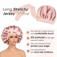 thumbnail image 4 of Satinmössa Silkesmössa för sömn Dubbelskiktad Satin Fodrad Hårmössa Med Slips Bonnetter För Kvinnor Naturligt Lockigt Hår, 4 of 4