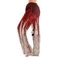 thumbnail image 4 of Trgacdwlo Womens Halloween Pj Pants Cute Pumpkin Graphics Wide Leg Sleeping Pants Women Drawstring Fall Winter Women's Pajama Bottoms, 4 of 6