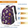 thumbnail image 3 of Skull and Sunflower Gothic Pattern 17" School Backpacks for Teens,Waterproof Oxford Fabric,S-Shape Padded Straps for School,Travel,Hiking,Camping, 3 of 6