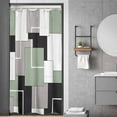 thumbnail image 3 of Geometric Shower Curtain Geometric Waterproof Shower Curtain Set Minimalism Shower Curtain Liner with Hooks Machine Washable Modern Decorative Polyester Cloth Shower Curtains for Bathroom, 3 of 5