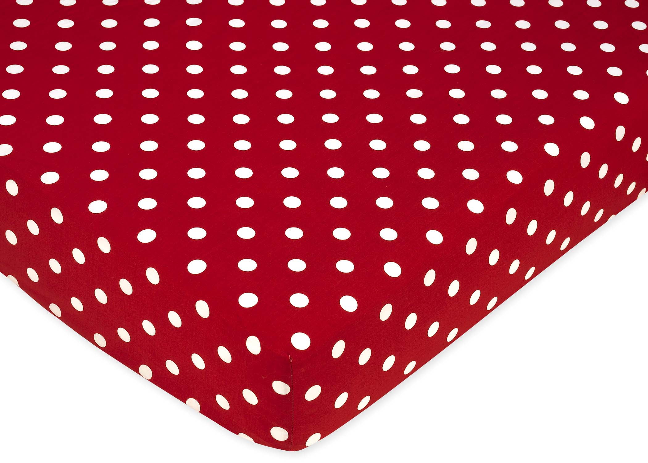 Sweet Jojo Designs Little Ladybug Red and White Fitted Crib Sheet
