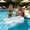 #2093-White, variant on Cevemin 55.5 Inch Transparent Inflatable Pool Chair with Gold Glitter for Adults - PVC Tanning Lounger Float Bed for Pool Beach Summer Outdoor