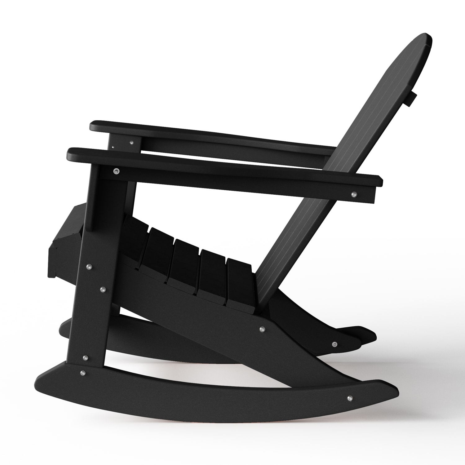 WestinTrends Malibu Adirondack Rocking Chair Black photo 7