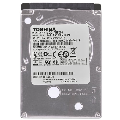 500GB HDD Disco Duro de 2,5 Pulgadas 7200RPM 16MB SATA3 para Toshiba Satellite A660-18N