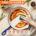 thumbnail image 5 of LIFERUN Nonstick Enameled Cast Iron Cookware Set, 7Pcs Pots and Pans, Gas/Induction Dutch Oven Set, Navy Blue, 5 of 11