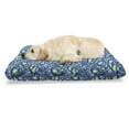 thumbnail image 1 of Paisley Pet Bed, Ocean Waves Like Design with Big and Small Raindrops Inspired Art, Chew Resistant Pad for Dogs and Cats Cushion with Removable Cover, 24" x 39", Blue and Green, by Ambesonne, 1 of 4