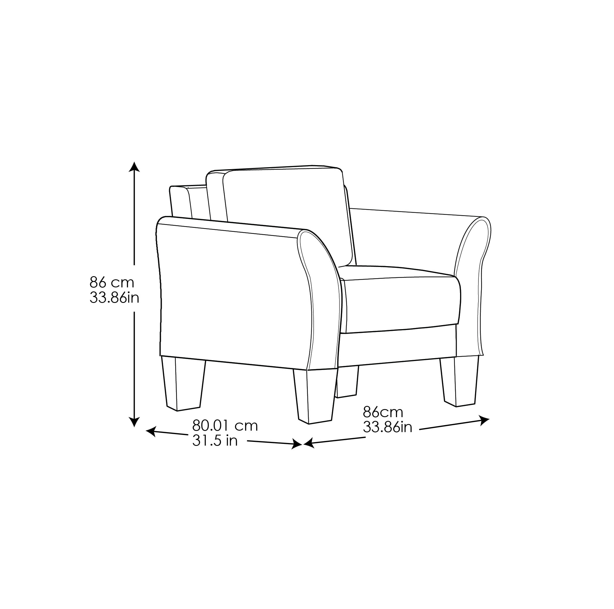 Lifestyle Solutions Alexa Club Chair, Brown Fabric