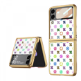 thumbnail image 1 of For Samsung Galaxy Z Flip 4 Case Luxury 9H Glass Electroplated PC Crystal Cover All-Inclusive Shockproof Protective Case, 1 of 4