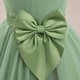 thumbnail image 6 of mgoYE Girls Party Dress Flower Girl Dress for Wedding Tulle Floor Length Princess formal Prom Party Pageant Dance Ball Gown(Light Green,10-11 Years), 6 of 9