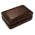 thumbnail image 4 of Prestige Import Group - The Manhattan Ostrich Motif Leather Travel Humidor Cigar Case with Zipper Closure - Color: Brown, 4 of 7