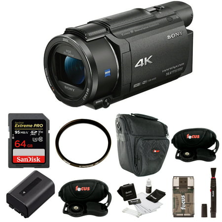 Sony FDR-AX53 UHD 4K Handycam Camcorder with 64GB Accessory Bundle
