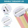 thumbnail image 3 of Yayeee 30oz Stainless Steel Tumbler with Straw and Handle Double-Wall Insulated Travel Water Bottle, Pink and Yellow Striped Pattern, 3 of 8
