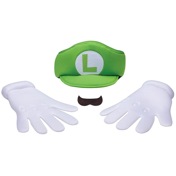 Nintendo Super Mario Bros. Luigi Halloween Accessory Kit for Adults, by Disguise
